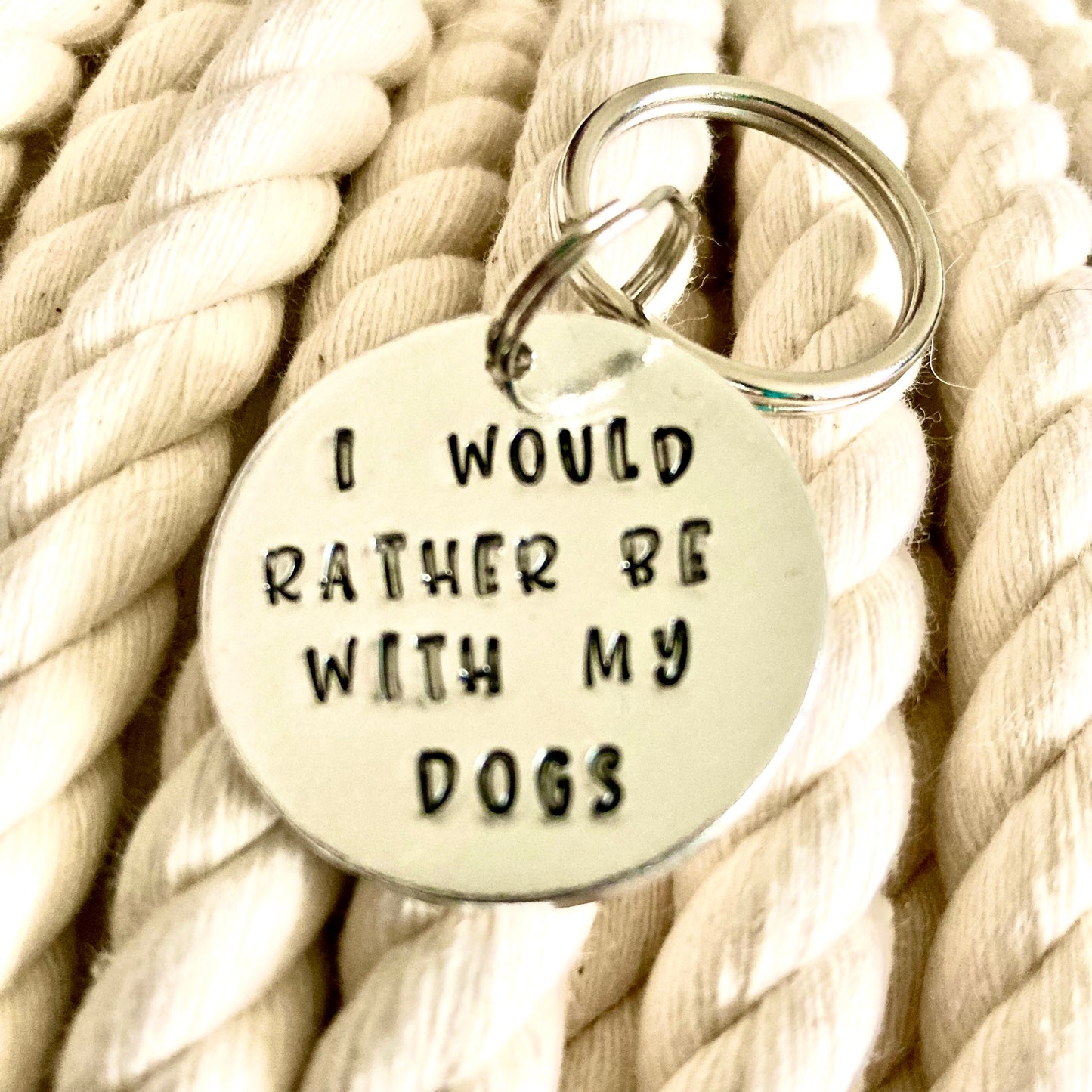 I would Rather Be With My Dog Keyring - FREE POSTAGE 📦