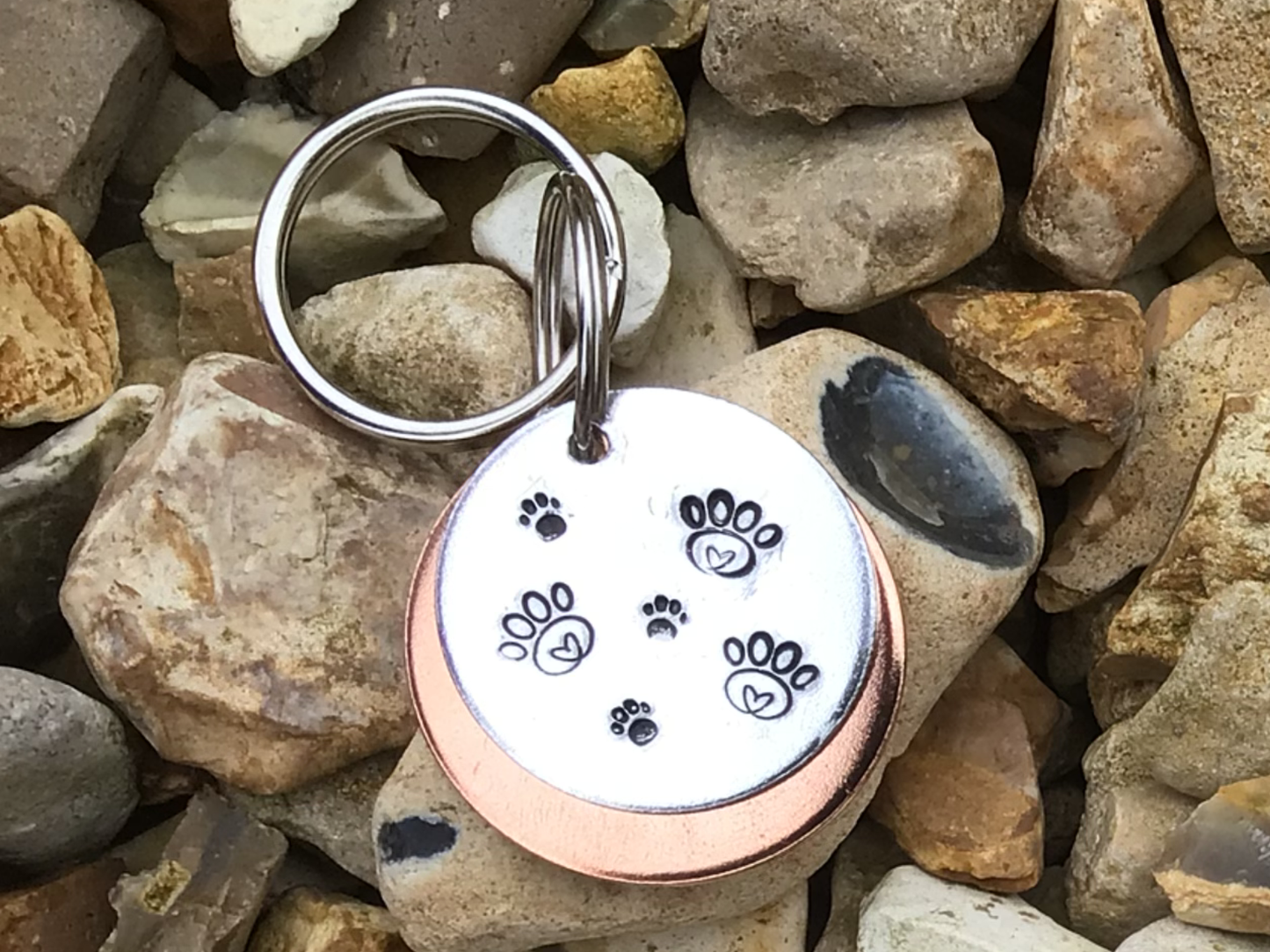 Paw Hand Stamped Dog Tag - FREE POSTAGE 📦