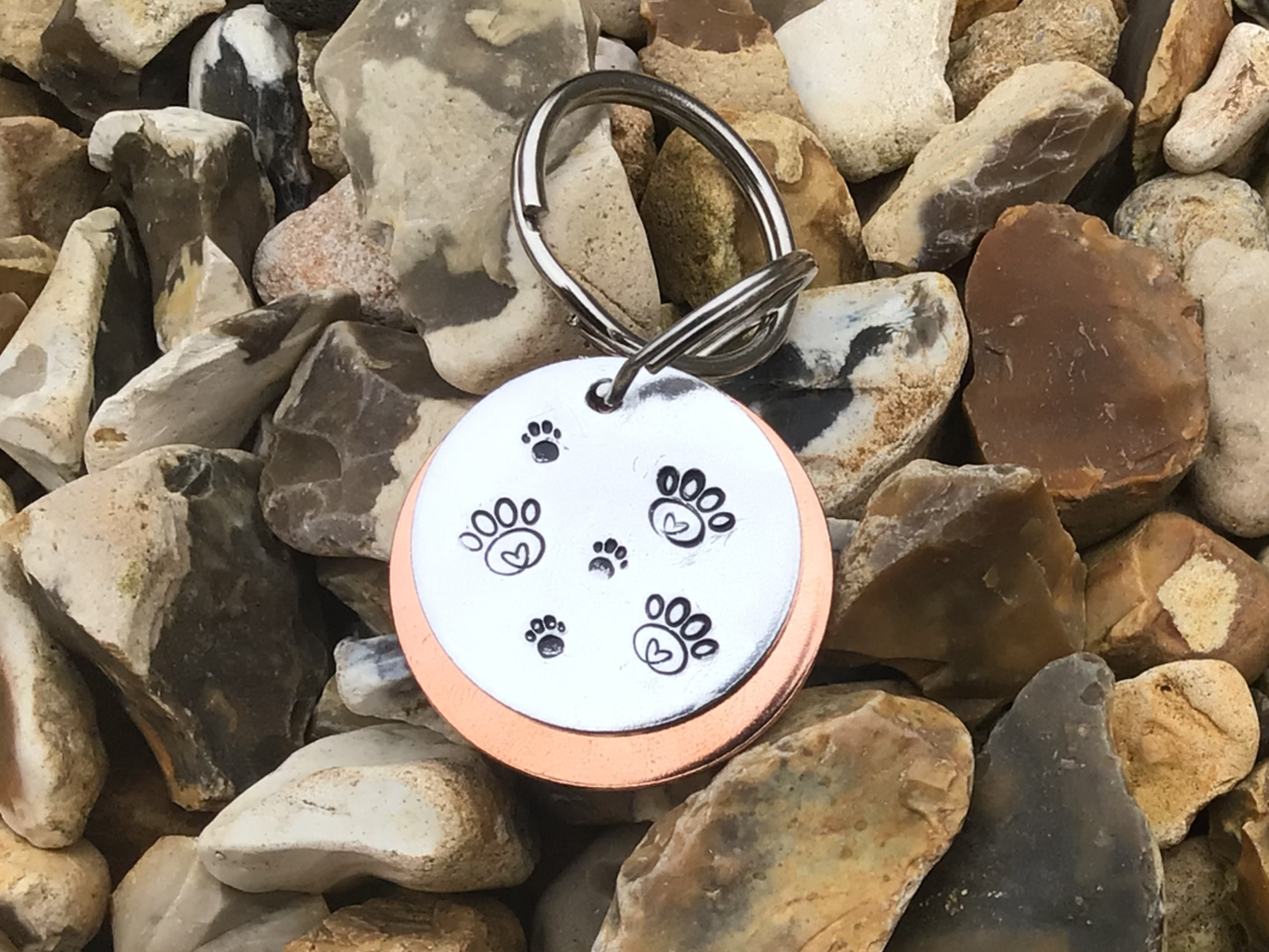 Paw Hand Stamped Dog Tag - FREE POSTAGE 📦
