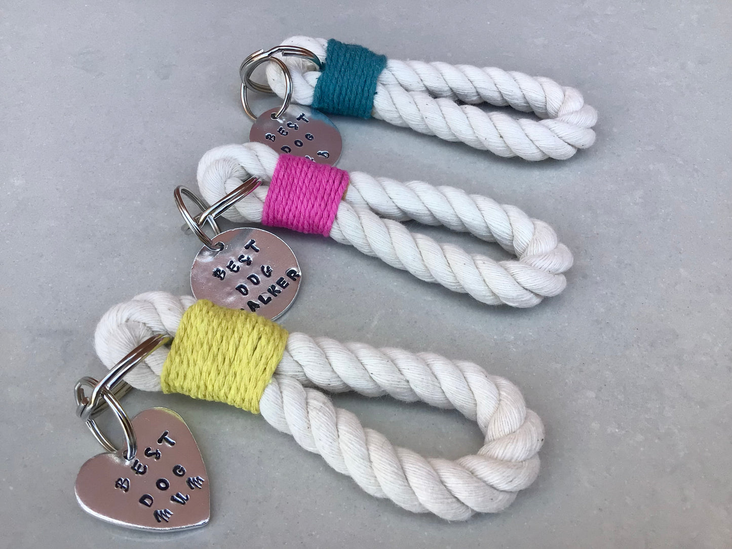 Dog Walker Rope Key Ring - FREE POSTAGE 📦