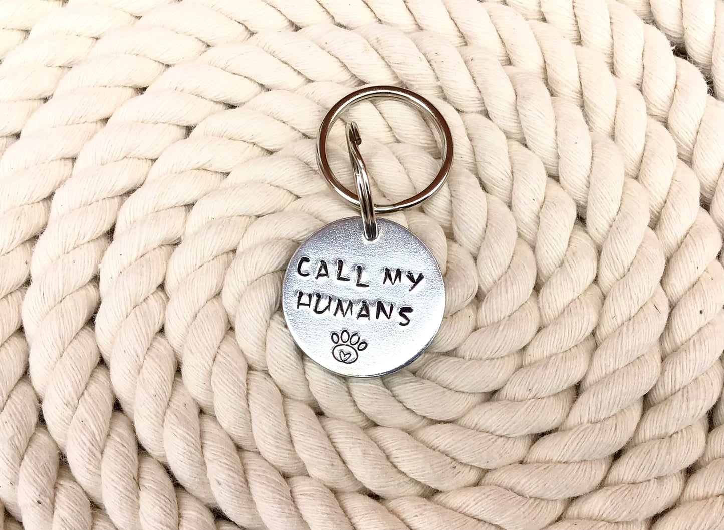 Call My Humans Hand Stamped Dog Tag - FREE POSTAGE 📦