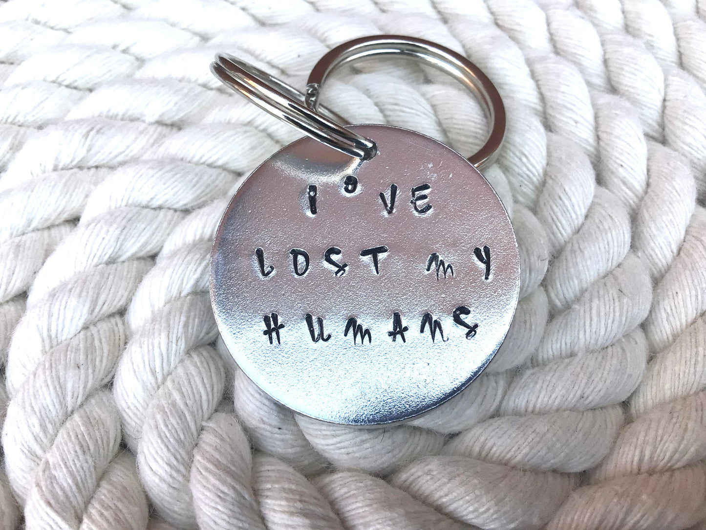 I’ve lost my mum Hand Stamped Dog Tag - FREE POSTAGE 📦