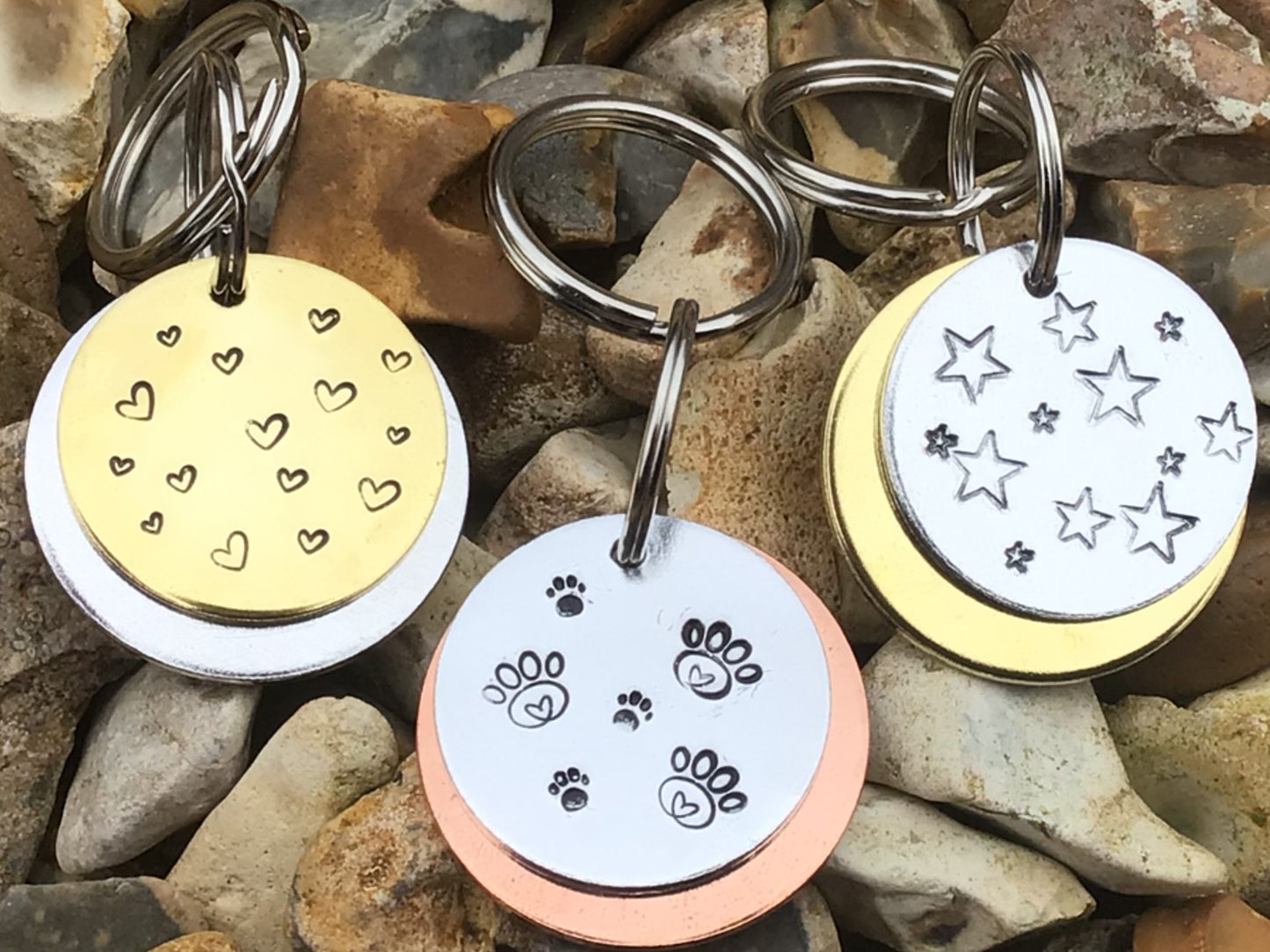 Paw Hand Stamped Dog Tag - FREE POSTAGE 📦