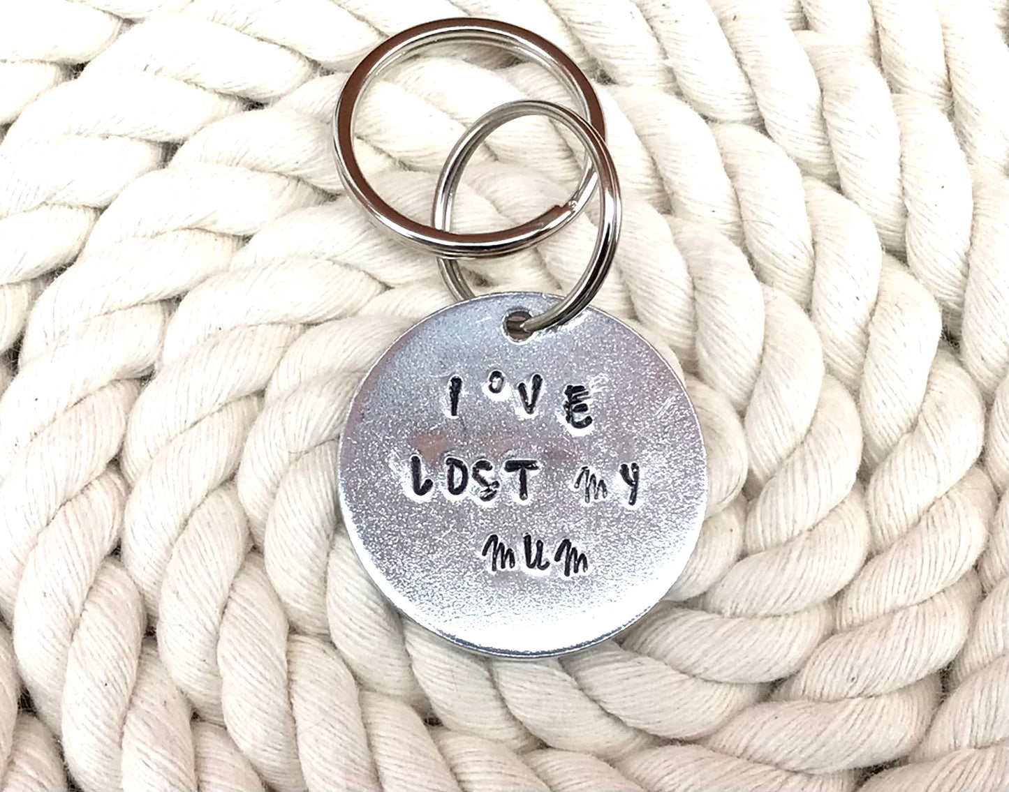 I’ve lost my mum Hand Stamped Dog Tag - FREE POSTAGE 📦
