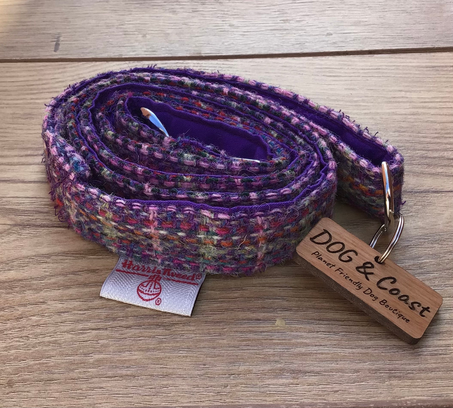 Purple Harris Tweed Lead