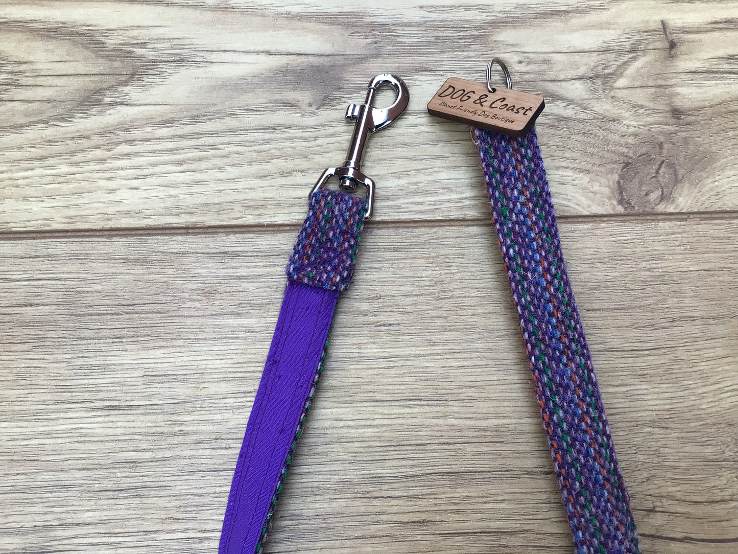 Purple Stripe Harris Tweed Lead