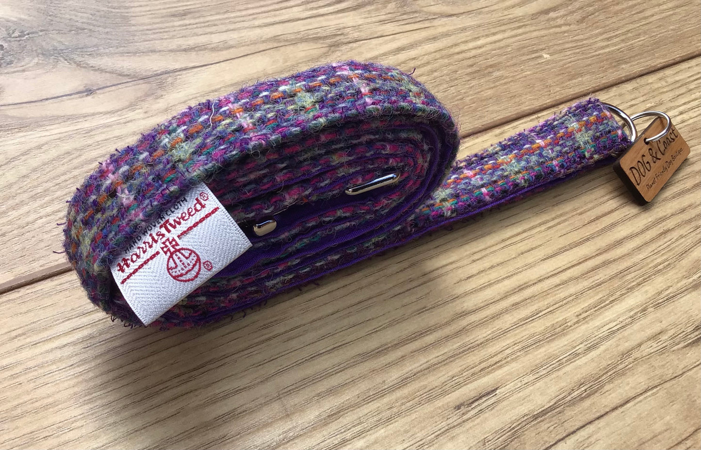 Purple Harris Tweed Lead