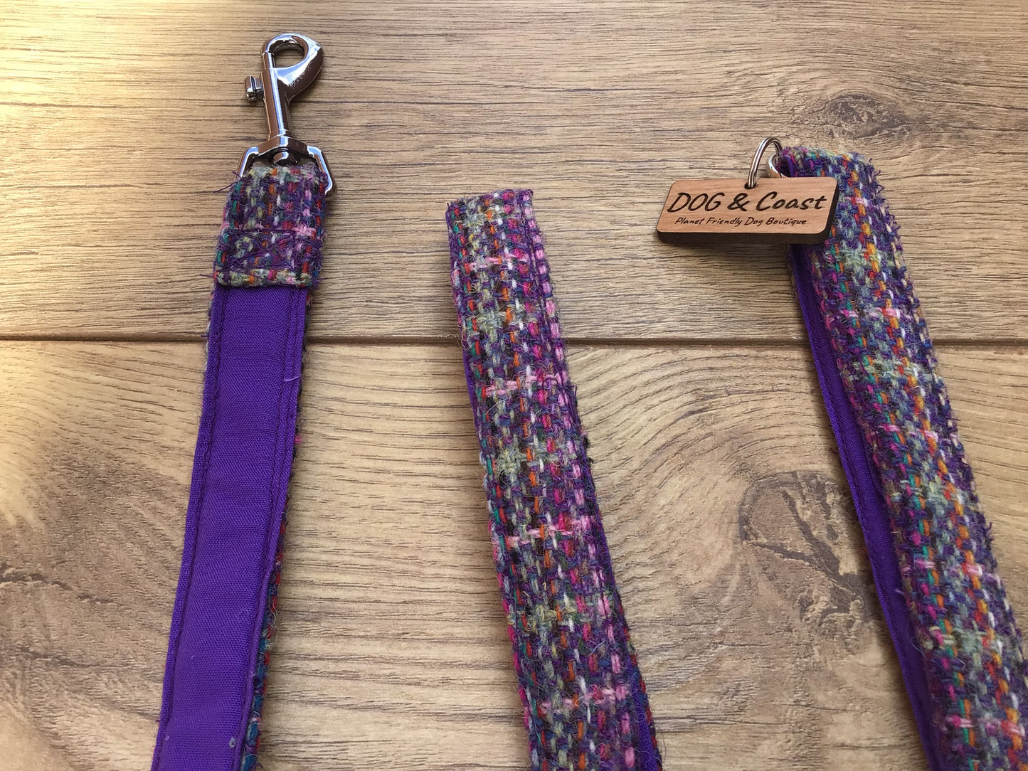 Purple Harris Tweed Lead