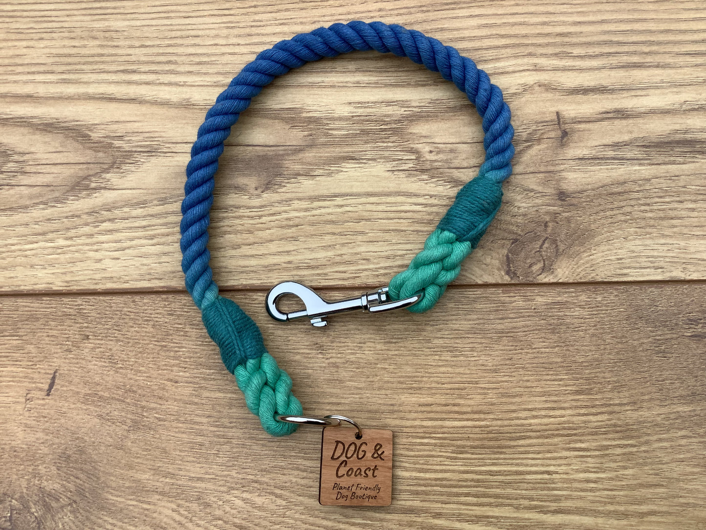 Green & Blue Rope Collar