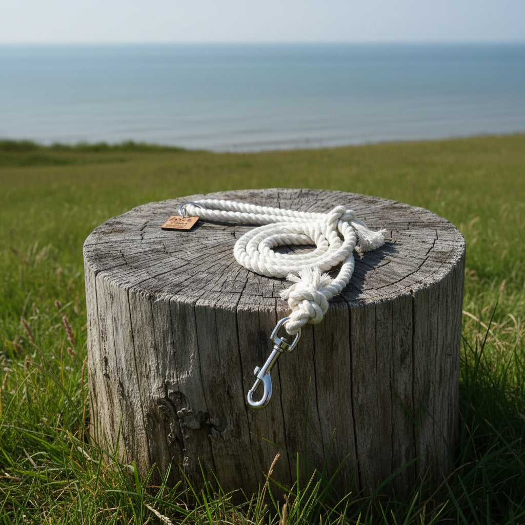 Knotted Natural Rope Lead