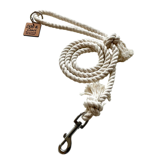 Knotted Natural Rope Lead