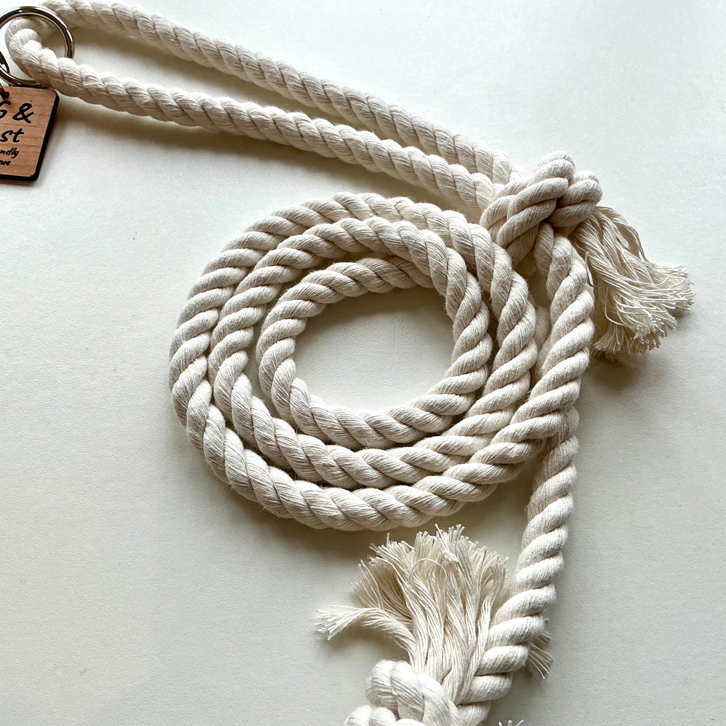 Knotted Natural Rope Lead