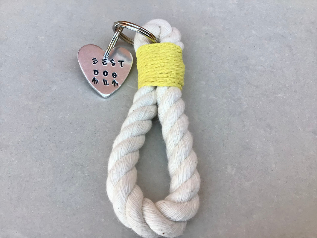 Dog Mum Rope Key Ring