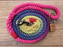 Load image into Gallery viewer, Deep Rainbow Rope Lead
