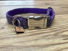 Load image into Gallery viewer, Purple Stripe Harris Tweed Collar
