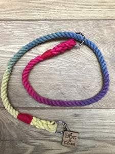 Deep Rainbow Rope Slip Collar