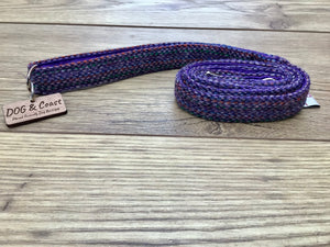 Purple Stripe Harris Tweed Lead