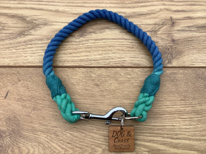 Green & Blue Rope Collar