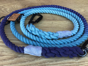Blue Ombré Double Ended Training Rope Lead