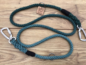 Green Ombré Double Ended Training Rope Lead