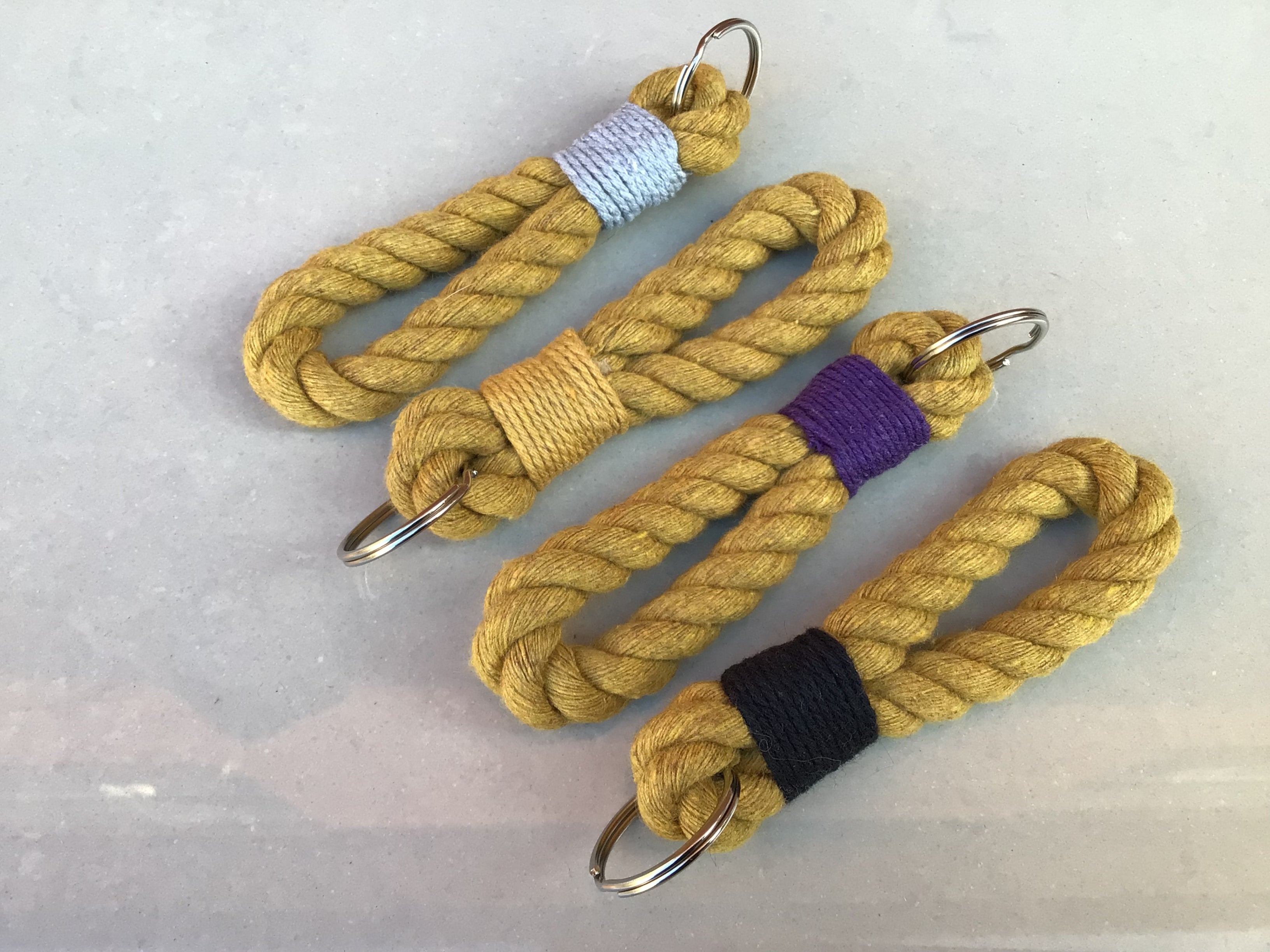 Knotted Rope Key Rings Gold Rope Key Ring - FREE POSTAGE 📦 – DOG & Coast