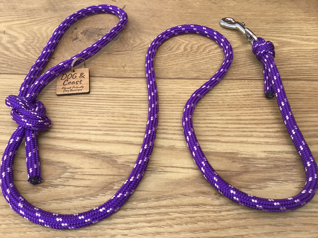 Purple Rope Dog Lead