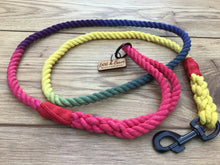 Load image into Gallery viewer, Deep Rainbow Rope Lead
