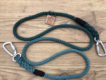 Load image into Gallery viewer, Green Ombré Double Ended Training Rope Lead
