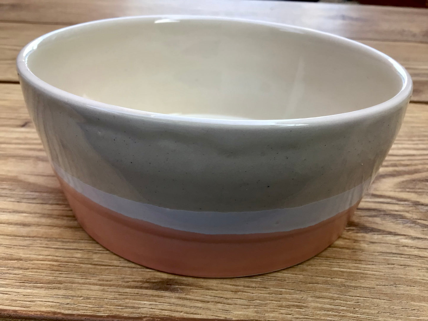Handcrafted Peach Pet Bowl made in Wales