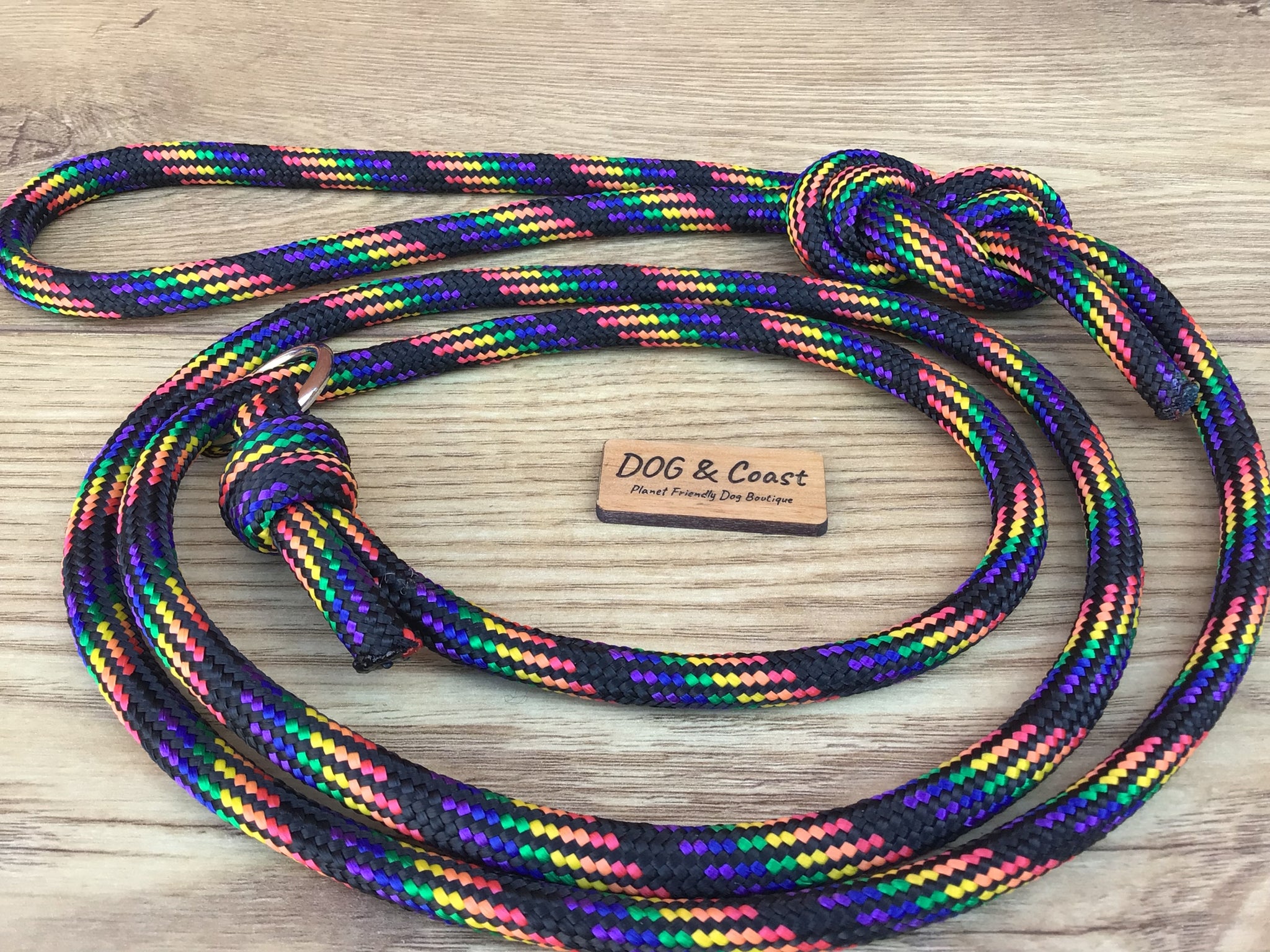 Rainbow Rope Slip Lead DOG Coast