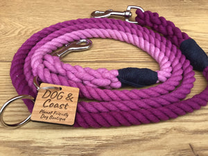 Purple Ombré Double Ended Training Rope Lead