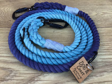 Load image into Gallery viewer, Blue Ombré Double Ended Training Rope Lead
