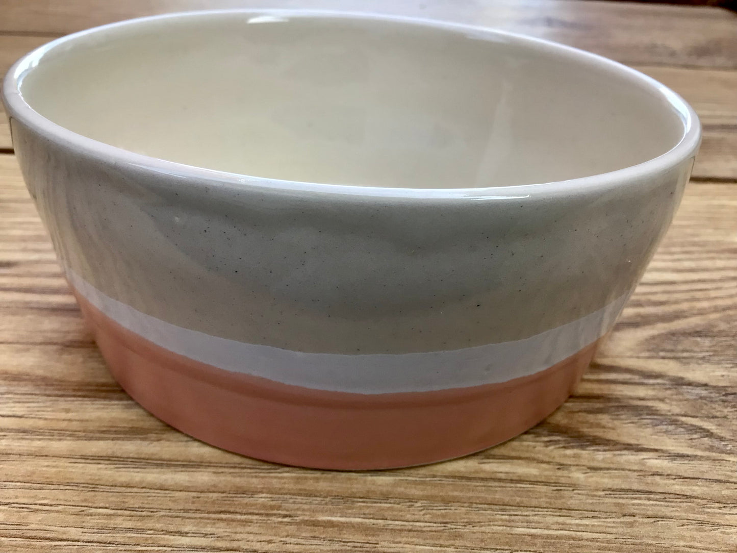 Handcrafted Peach Pet Bowl made in Wales